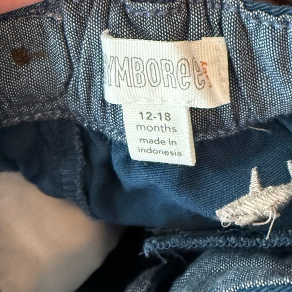 Gymboree Baby Blue Shorts with Shark Design and suspenders size 12-18M - Picture 4 of 4